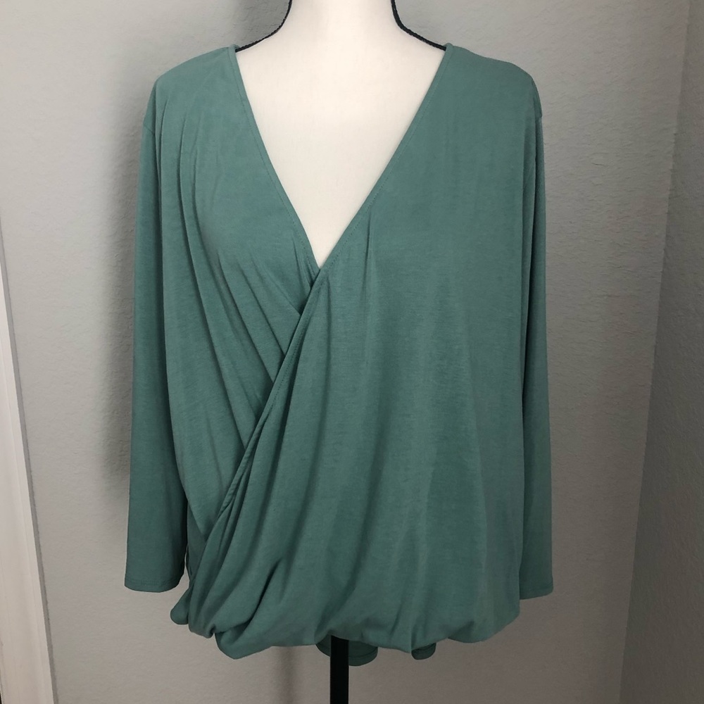 Teal cotton top - XL